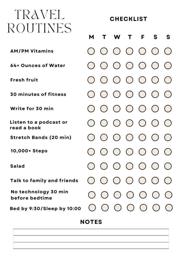 Habits; checklists; routines
